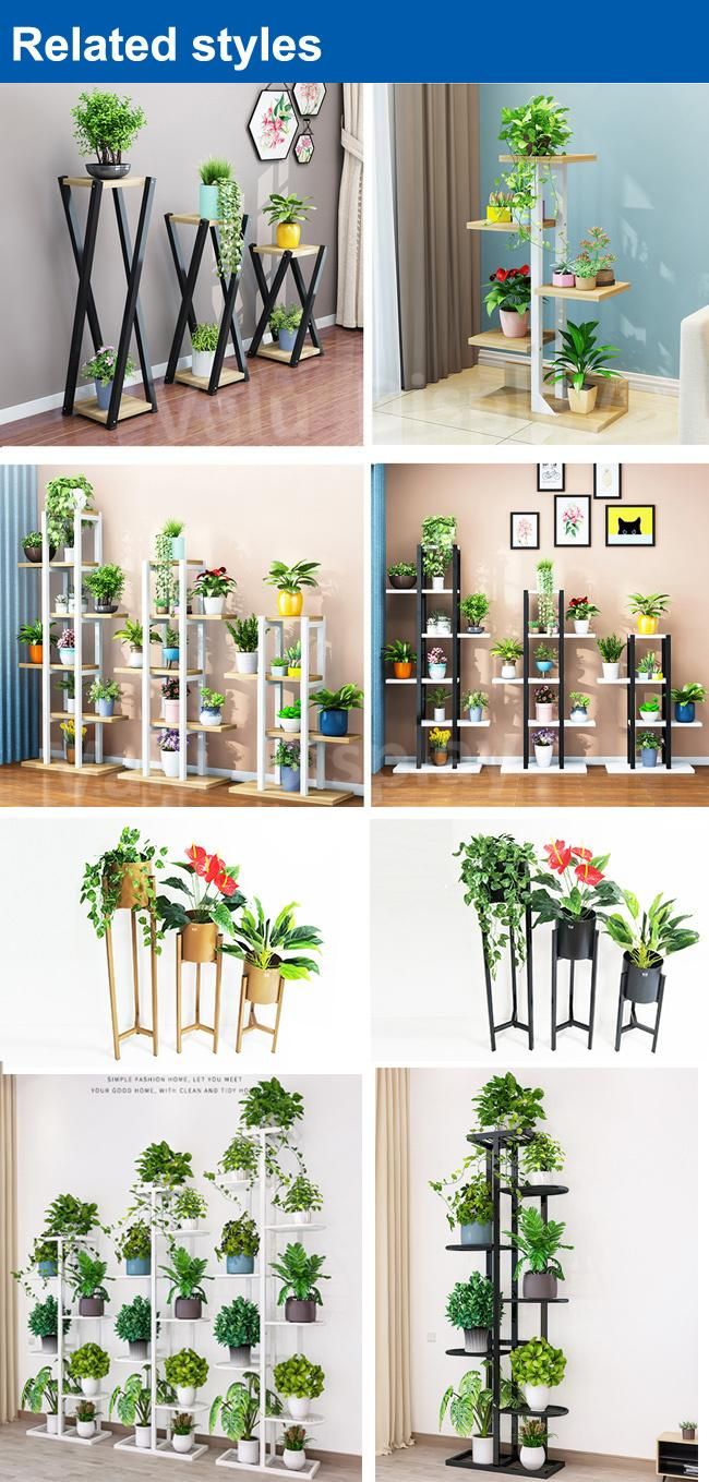 Plant Stand House Home Decor Modern Display Holder Rack Wrought Iron Adjustable Indoor Metal Plant Stand