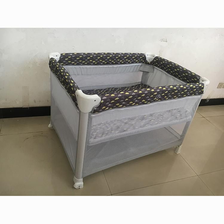 Wholesale Baby Cuna Corral Bebe Foldable Playpen Sleeping Babybed Cribs Travel Cot Bassinet with Luxury Mosquito Net