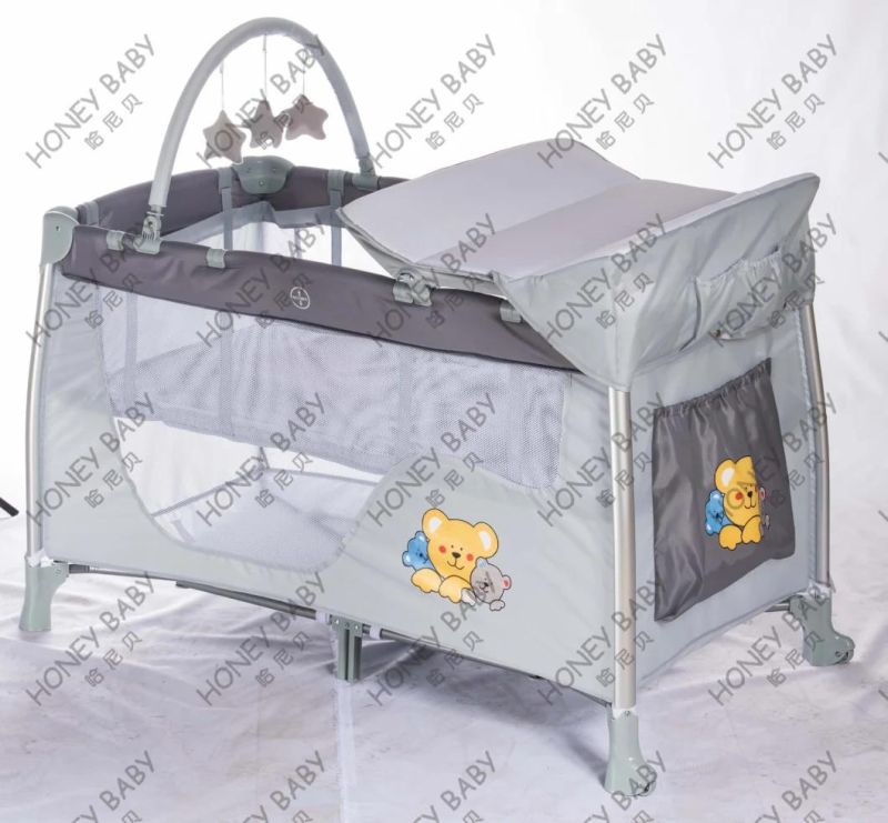 Aluminum Baby Palypen with Changing Table/Alu Baby Playpen /Hot Sale Baby Cribs