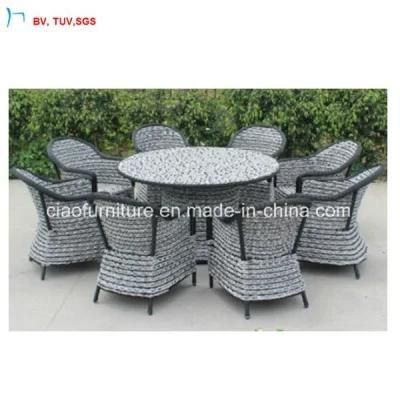 C-Outdoor Rattan Luxury Dining Chair and Round Table