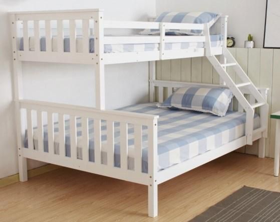 Modern Wood Kids Bed Solid Pine Bunk Bed