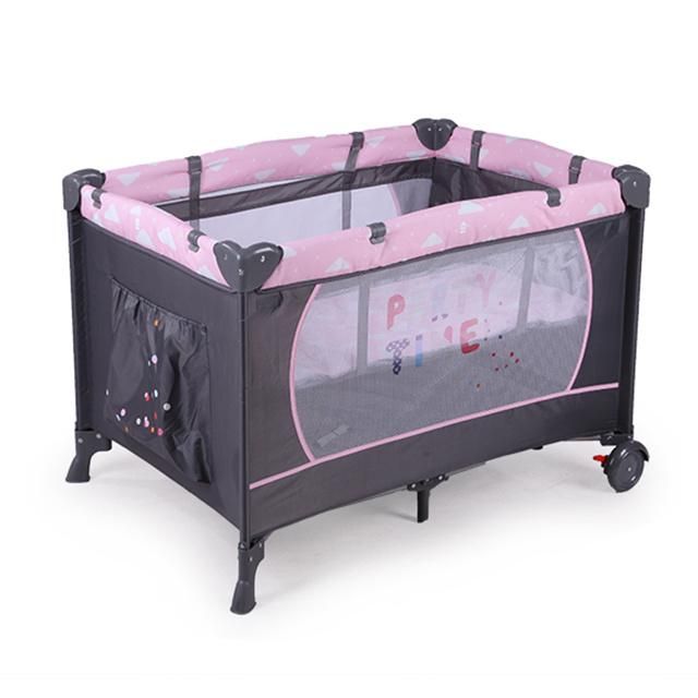 Factory Best Selling Bed Side Baby Crib, European Travel Baby Cot Bed/