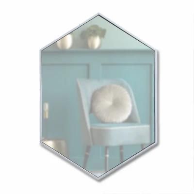 Ornate Salon Furniture Regualr Hexagon Silver Decor Vanity Mirrors