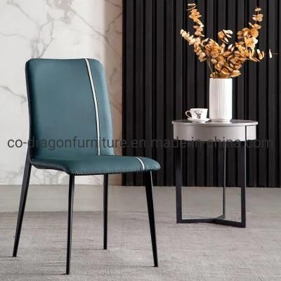 European Style Dining Room Furniture Office Furniture Leather Stainless Steel Metal Leisure Meeting Dining Chair