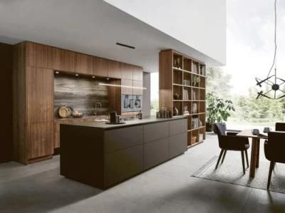 Kitchen Furniture Design Wood Veneer Kitchen Cabinet for Wholesales