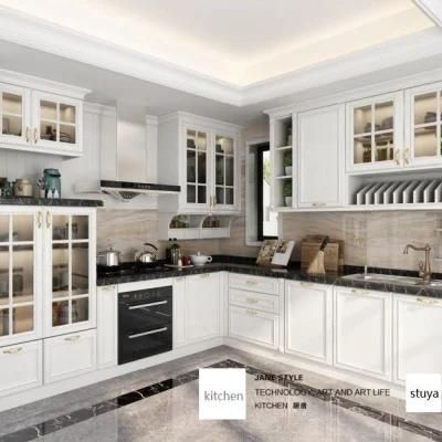 Modern Design Foshan Factory Austere European Style White Color Kitchen Furniture Kitchen Cabinet