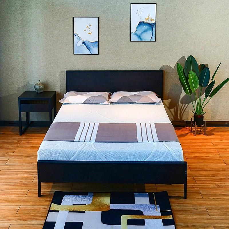 Custom Kd Metal Bed Frame Queen Size for Hotel Hostel Bedroom