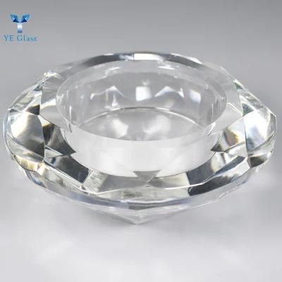 Crystal Diamond Shape Tealight Candlestick for Home Decoration