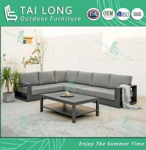 Chinese Outdoor Aluminum Sofa Set with Sunproof Cushion Patio Outdoor Coffee Table Garden Furniture
