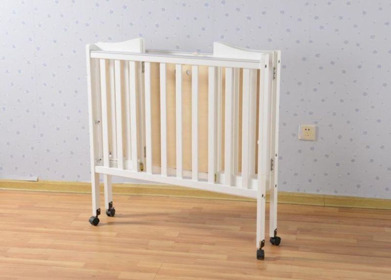 Easy to Install Cot Bed Adjustable Folding Wooden Cot Foldable Baby Cot