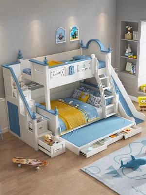 Bunk Bed Bunk Bed Double Bed Bunk Children&prime;s Bed High and Low Bed Boy Multi-Functional Wardrobe Combination