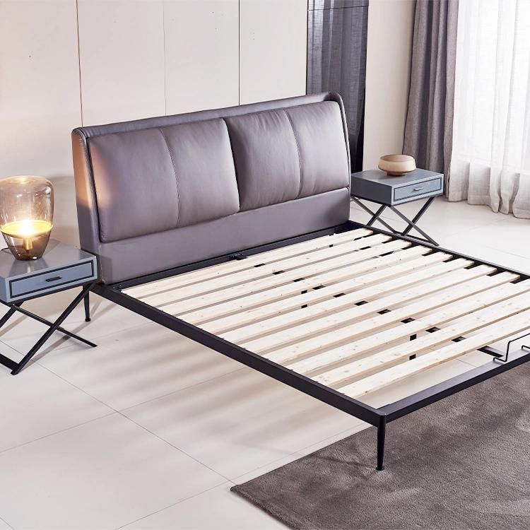 Hot Sale Nordic European Style Bedroom Furniture King Queen Size Metal Bed