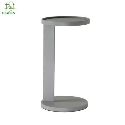 Grey Carbon Steel Small Side Coffee Table