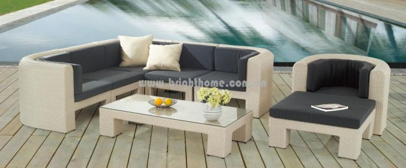 Classic Design Outdoor Luxury Furniture Garden Sectional Sofa Synthetic Rattan