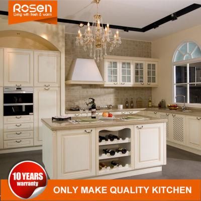 American Style Large Capacity White Solid Wood Kitchen Cabinet