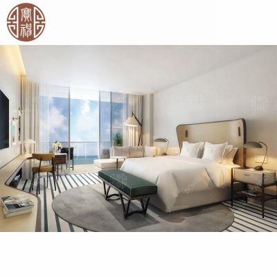 2019 Nordic Style Hotel Bedroom Furniture with Wooden and Lacquer Surface