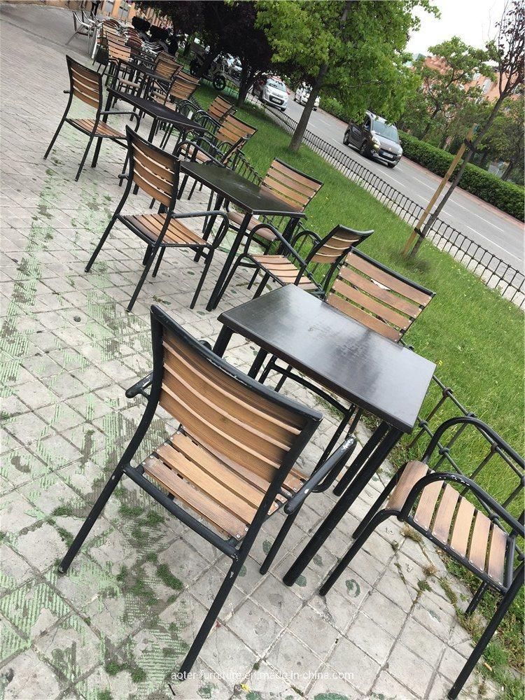 Absolute Waterproof Outdoor Carbon Steel Restaurant Bistro Square Table