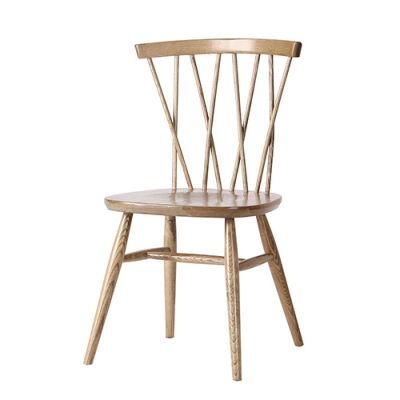 Kvj-9015 European Ash Windsor Solid Wood Elegant Dining Chair