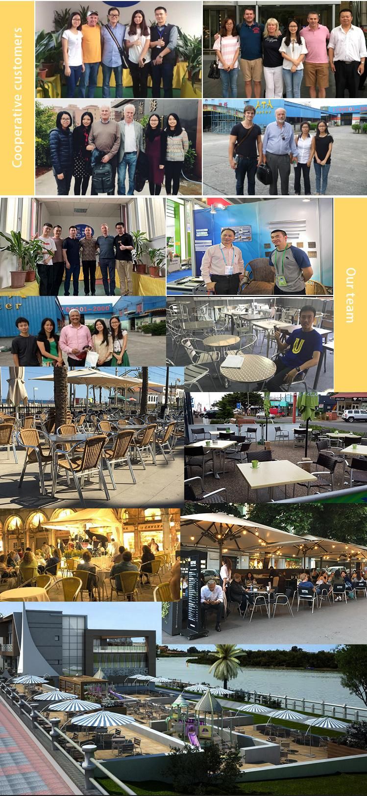 Top Quality Waterproof Project Customized Rattan Stackable Outdoor Cafe Restaurant Furniture