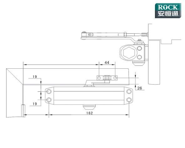 Small Cheap Aluminium Alloy Door Closer