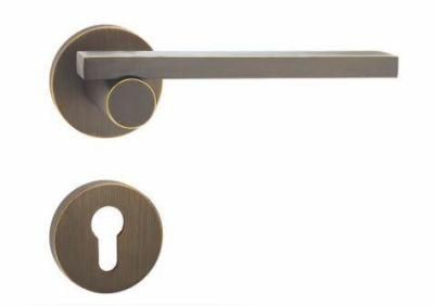 Brass Big Door Handle Double Sided Rectangular Matte Black Handle