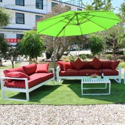 UV Resistant Cast Aluminum Sofa Modern Patio Furniture Set for Backyard