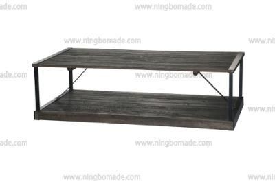 Nordic Country Farm House Design Furniture Ink Reclaimed Fir Wood and Iron Coffee Table