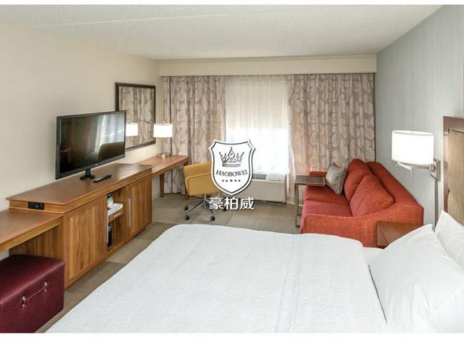 Solid Wood Hampton Inn Hotel Furniture for Guest Bed Room