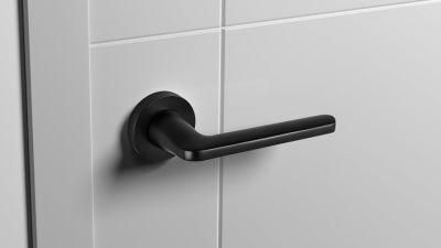 Aluminium Alloy Wooden Door Locks Accessories Secure Modern Black Door Handle (The latest)