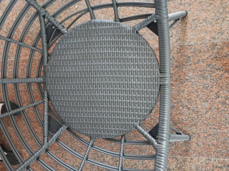 Outdoor Kd Steel Teardrop Wicker Lounge Chair Rattan Chair