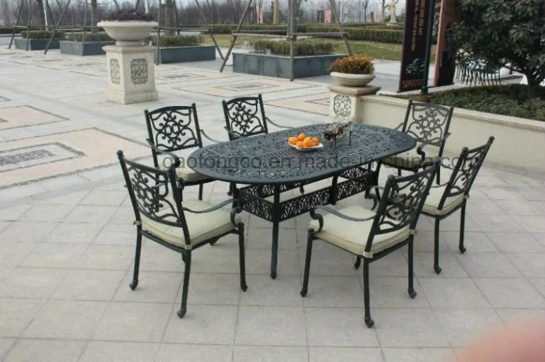 Outdoor Patio Sofa Set Metal Material Cast Aluminum Garden Sofa for 7 Star Hotel Outdoor