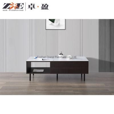 High Quality Luxury Tea Table Modern Living Room Furniture Style Marble Top MDF Coffee Table