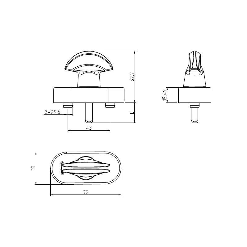 Zinc Alloy Door Hardware Silver Handle