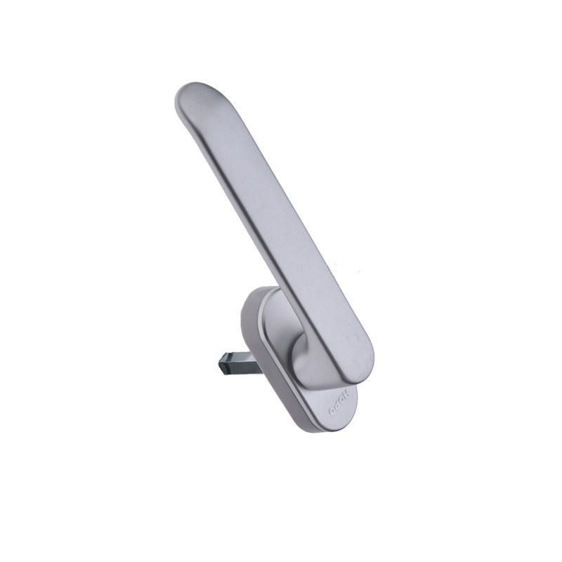 Hopo Anodized Silver Square Spindle Door Handle
