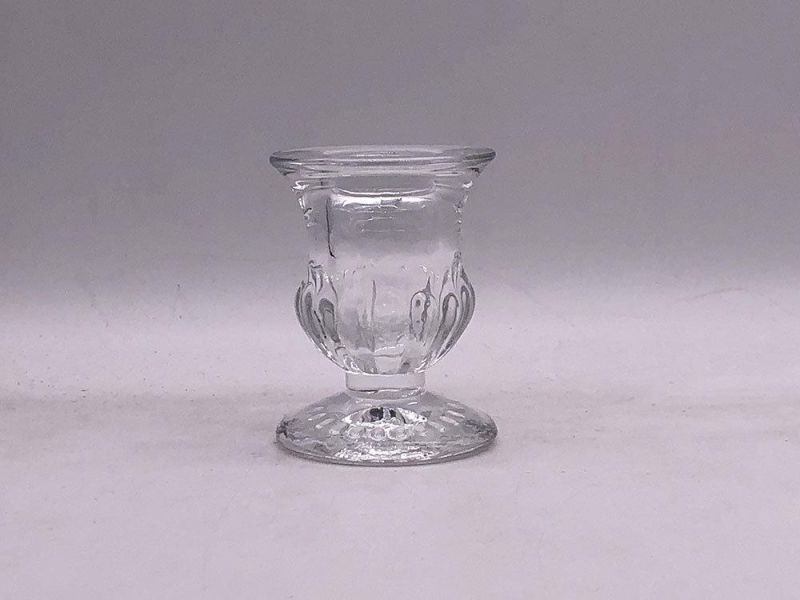 Thick Heavy Clear Glass Tealight Holder Candlestick