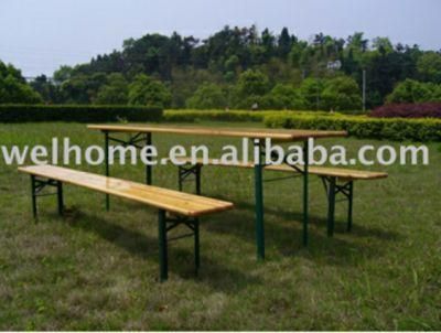 Outdoor Wooden Beer Table Sets, Wood Beer Table Set