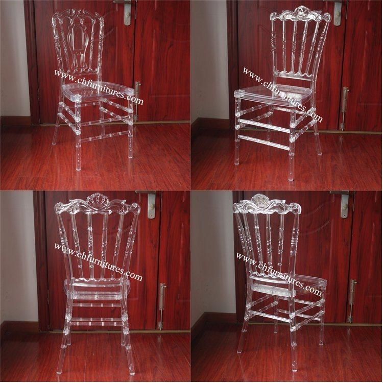 2018 New Design Wholesale Stackable PC Patio Crystal Clear Transparent Plastic Acrylic Resin Tiffany Chiavari Chair for Wedding Banquet Event Party (YC-A168)