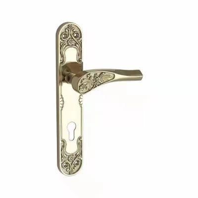 European Types Zinc Alloy Handle on Plate, Industrial Door Handles and Locks, Classic Door Handle