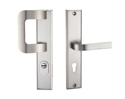 Modern Design Furniture Door Hardware Accessories Zinc Alloy Door Faceplate Lock Handle on Plate