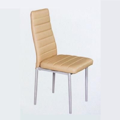 European Dining Chairs with Chrome Leg Modern Restaurant Dining Room Chairs with PU Leather Seat