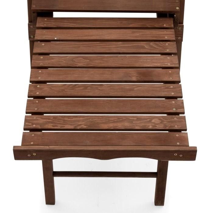 Dark Brown Garden Chair Wooden Hotel Furniture