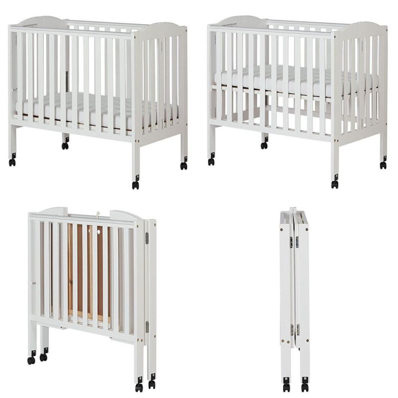 Easy to Install Cot Bed Adjustable Folding Wooden Cot Foldable Baby Cot