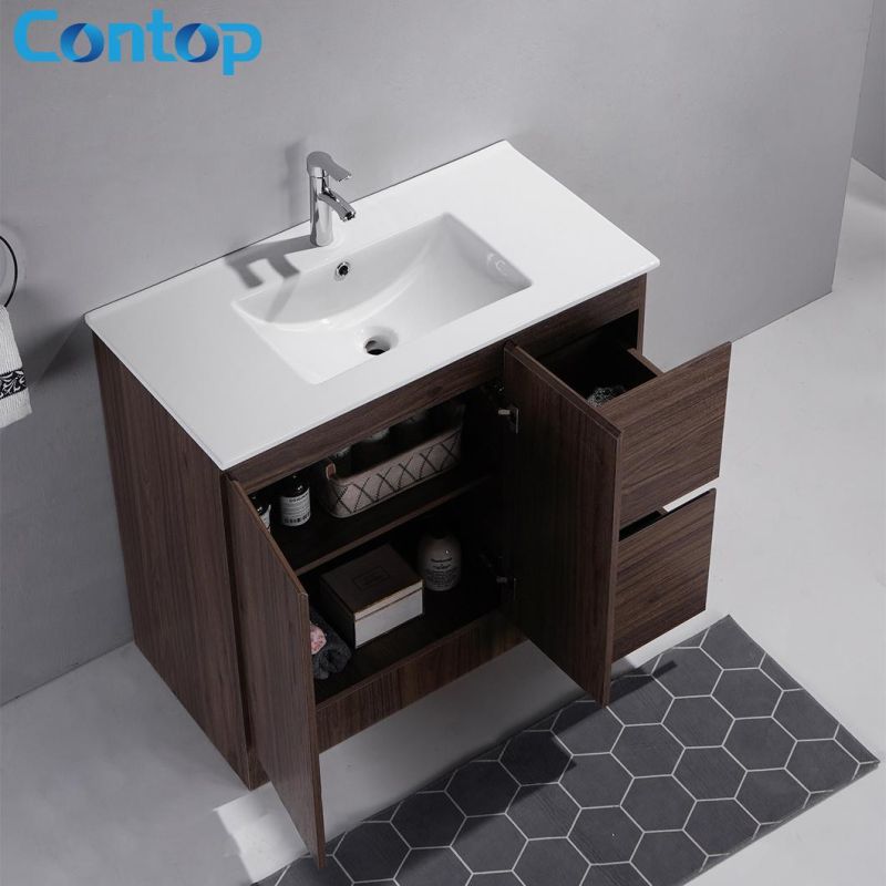 Modern New Design Australia Timber Solid Wood Bathroom Cabinets Bathroom Vanities with Single Sink