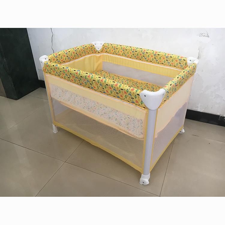 Wholesale Baby Cuna Corral Bebe Foldable Playpen Sleeping Babybed Cribs Travel Cot Bassinet with Luxury Mosquito Net