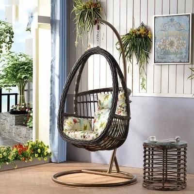 Patio Outdoor Hanging Egg Chair Garden Furniture PE Rattan Swings Chair Leisure Chair