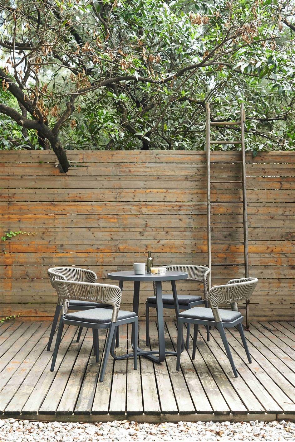 Outdoor Garden Dining Chair and Table Rope Furniture