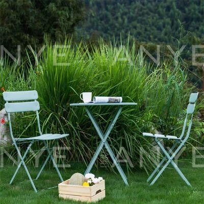 Metal Furniture Portable Folding Table and Chair Balcony Outdoor Furniture Patio Dining Set