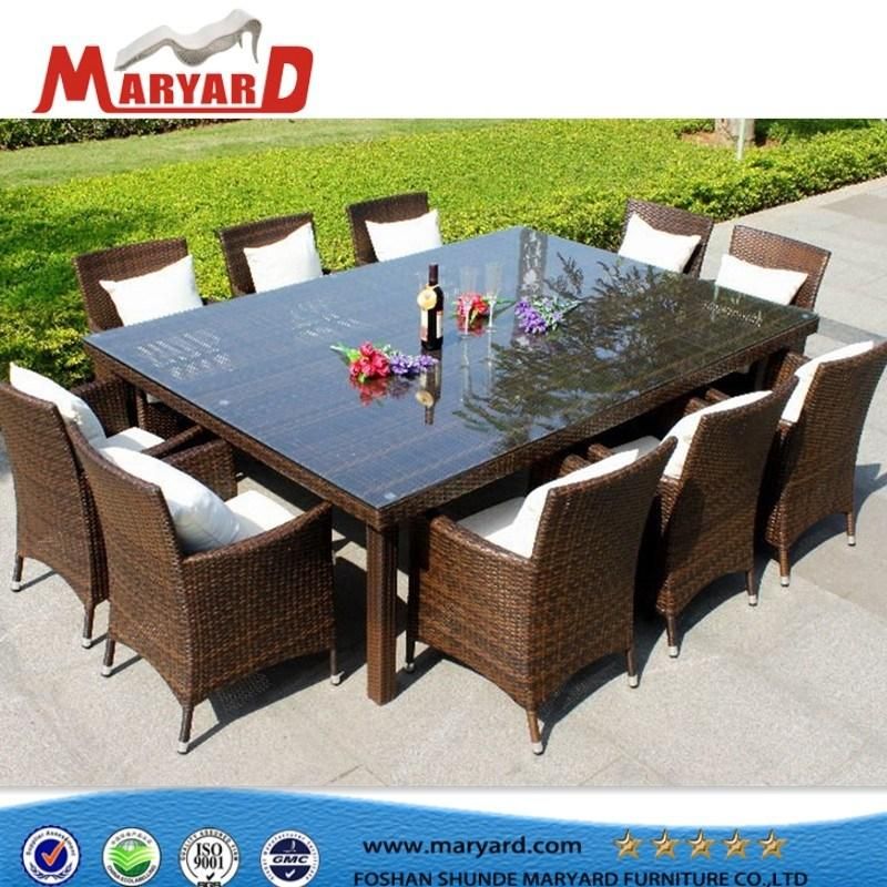 6 PCE Dining Set Table & Chairs Wicker Rattan Outdoor Leisure Garden Furniture