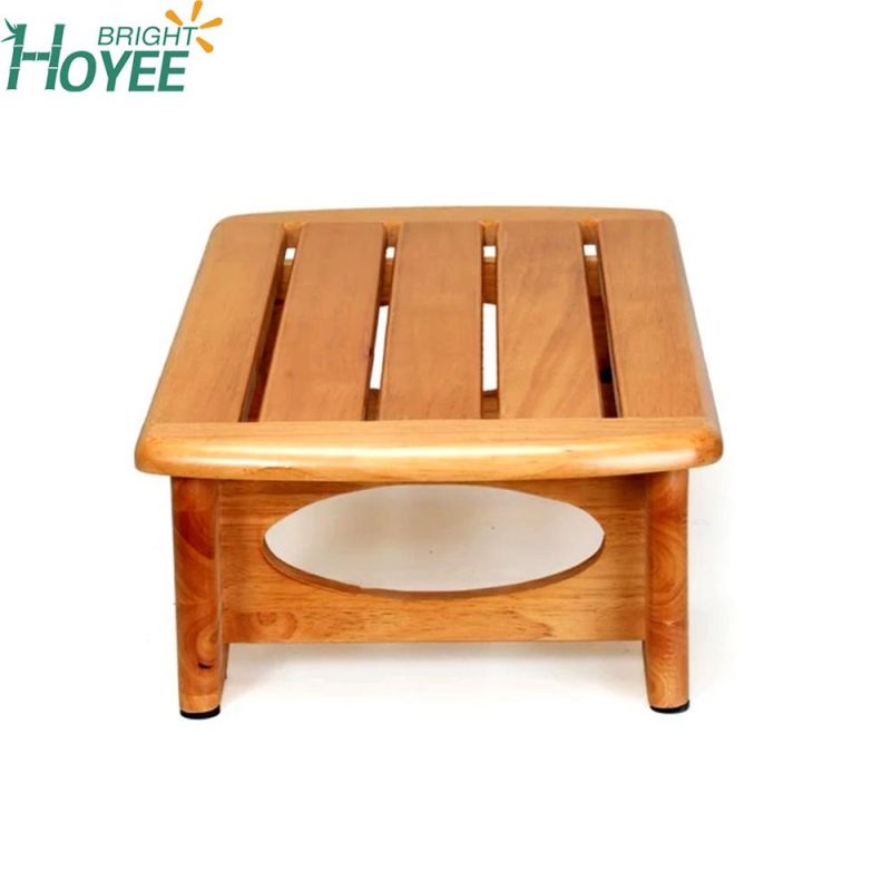 Oak Wood Toilet Step Stool Squat Stool