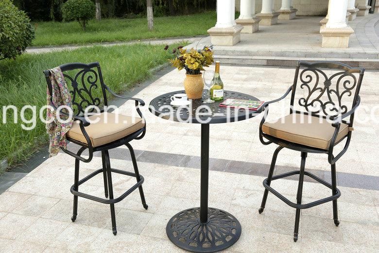 New Patio Furniture Modern Design Cast Aluminum Bistro Set in Antique Copper